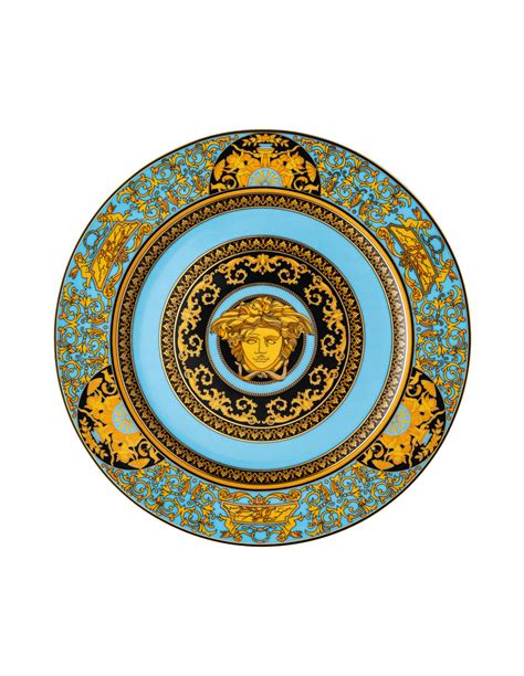 vaso con piatto in cristallo versace colore azzurro|Vasi Versace Rosenthal: porcellana e cristallo .